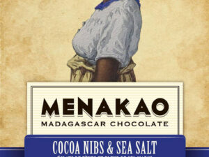 CHOCOLAT NOIR (63% CACAO MIN) – ECLATS DE FÈVES ET FLEUR DE SEL MARIN 75g