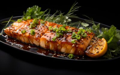 Saumon glacé au miel et au gingembre