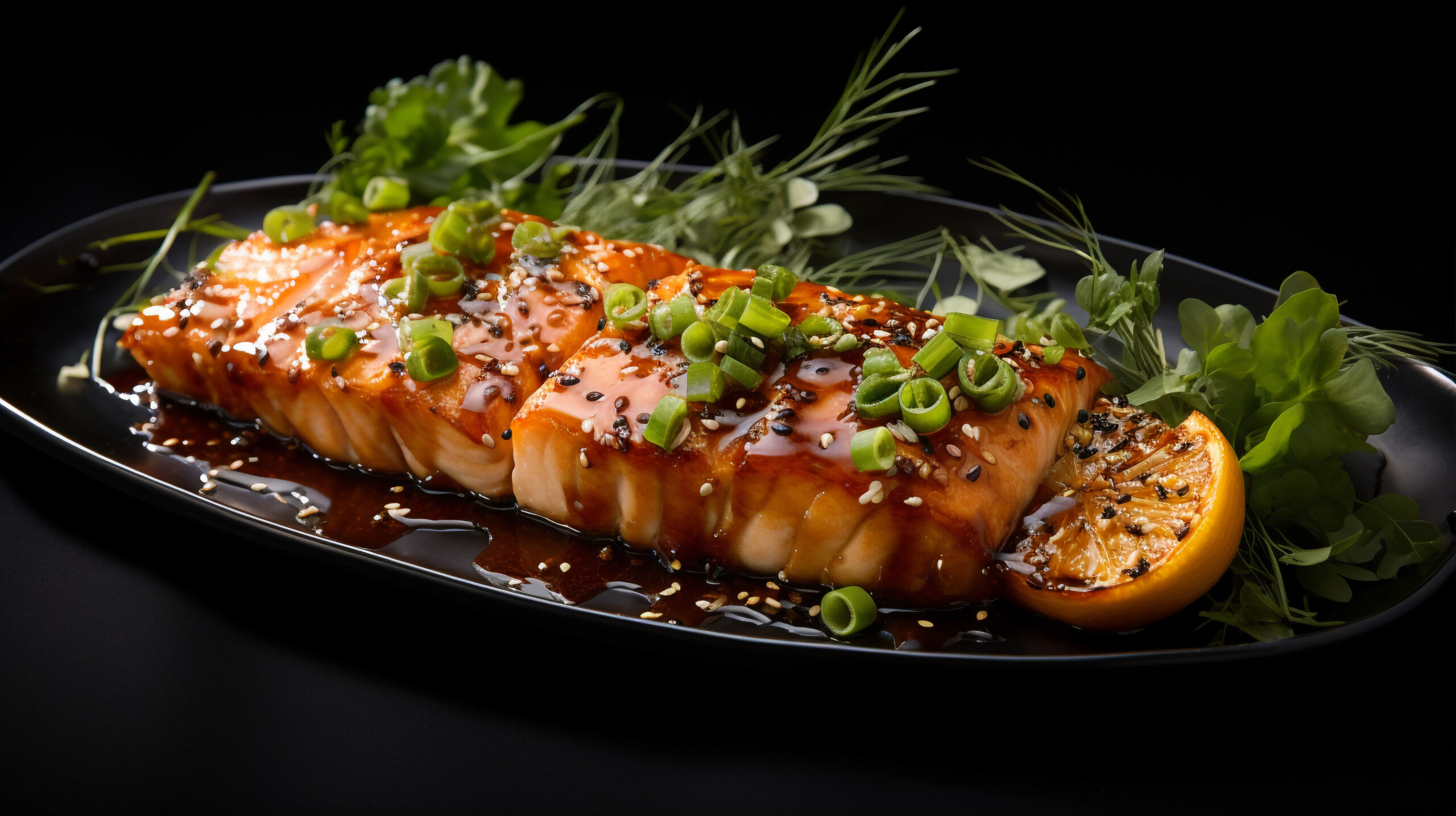 Saumon glacé au miel et au gingembre